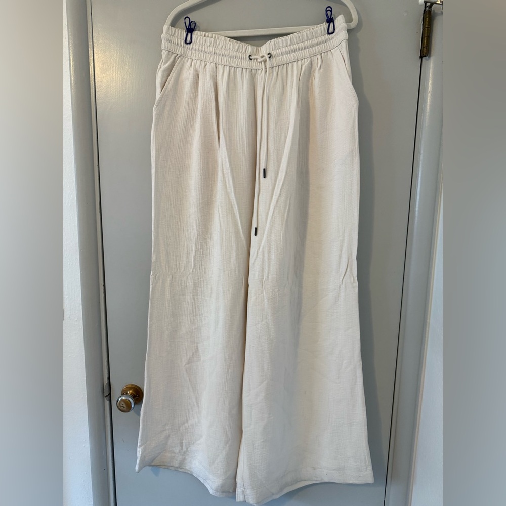 a new day Cream Sweatpants Relaxed Fit wide leg pant